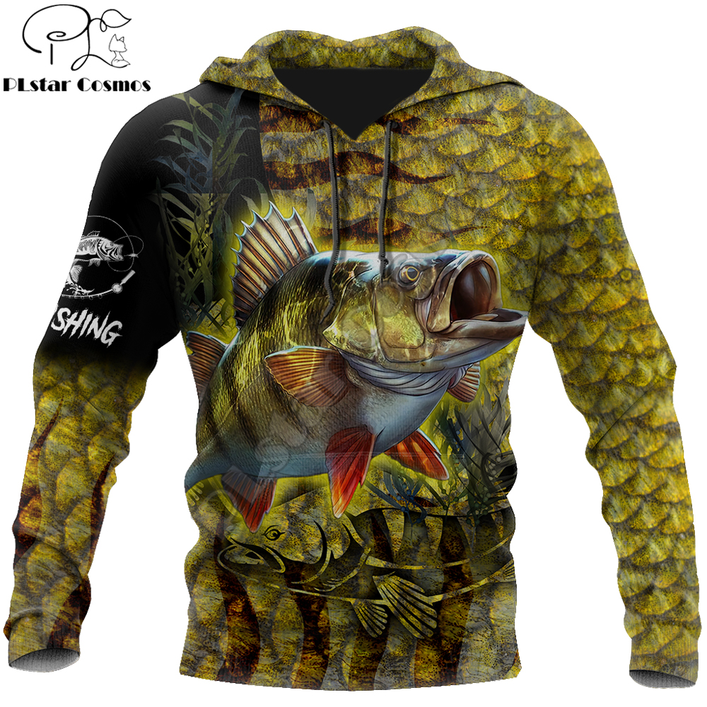 Yellow Streetwear Brand - Brand Hoodie Yellow Perch Fishing on