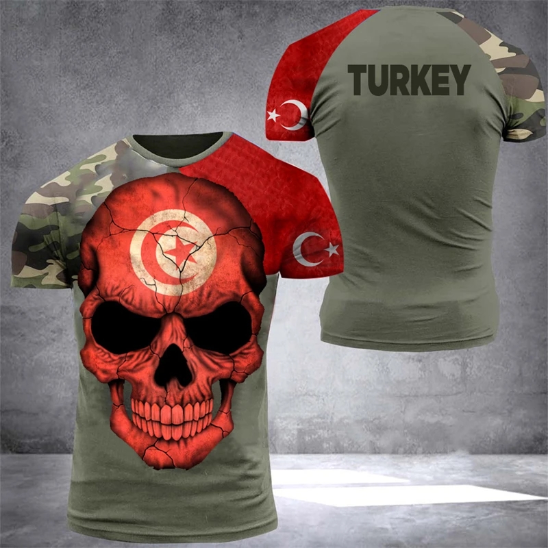 Turkish Flag Camouflage 3d Pri - đánh giá và giá Streetwear Brand T Shirt