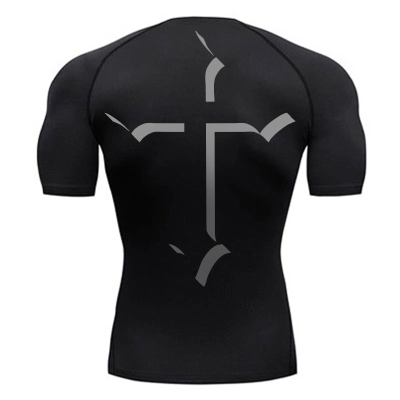 Cross Print Compression Shirt  - đánh giá và giá Streetwear Brand T Shirt