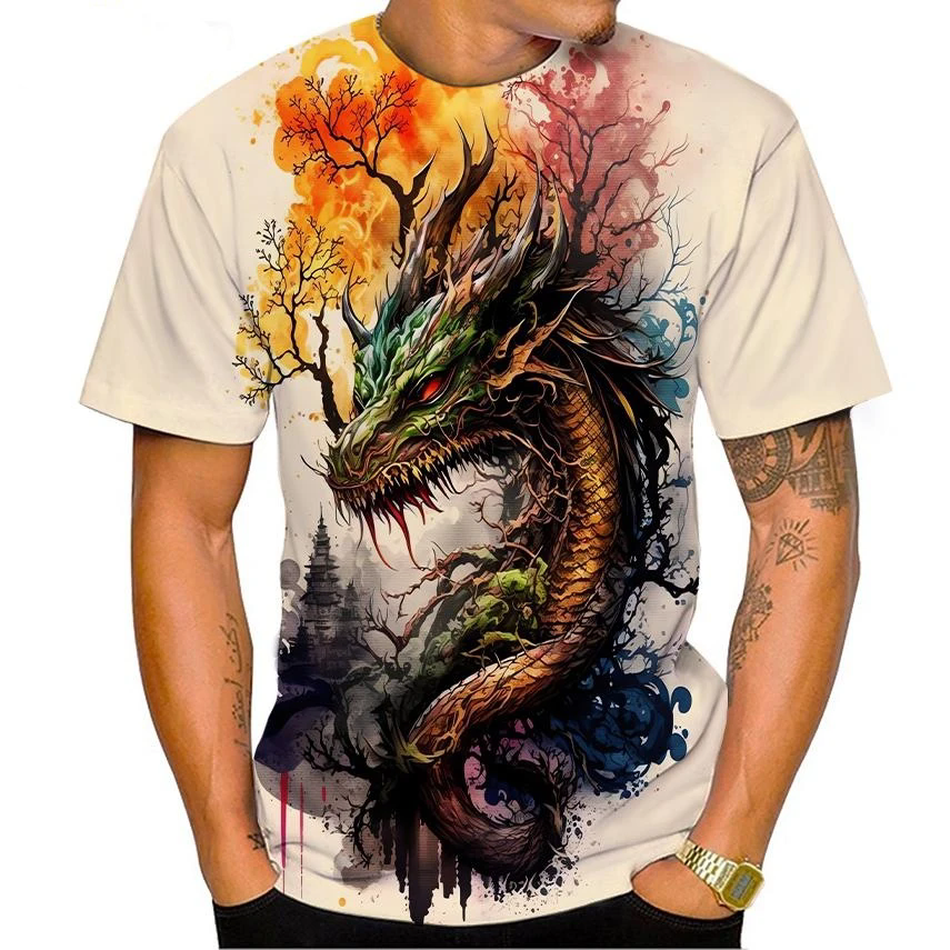 Summer New Men's Top 3D Printe - đánh giá và giá Streetwear Brand T Shirt