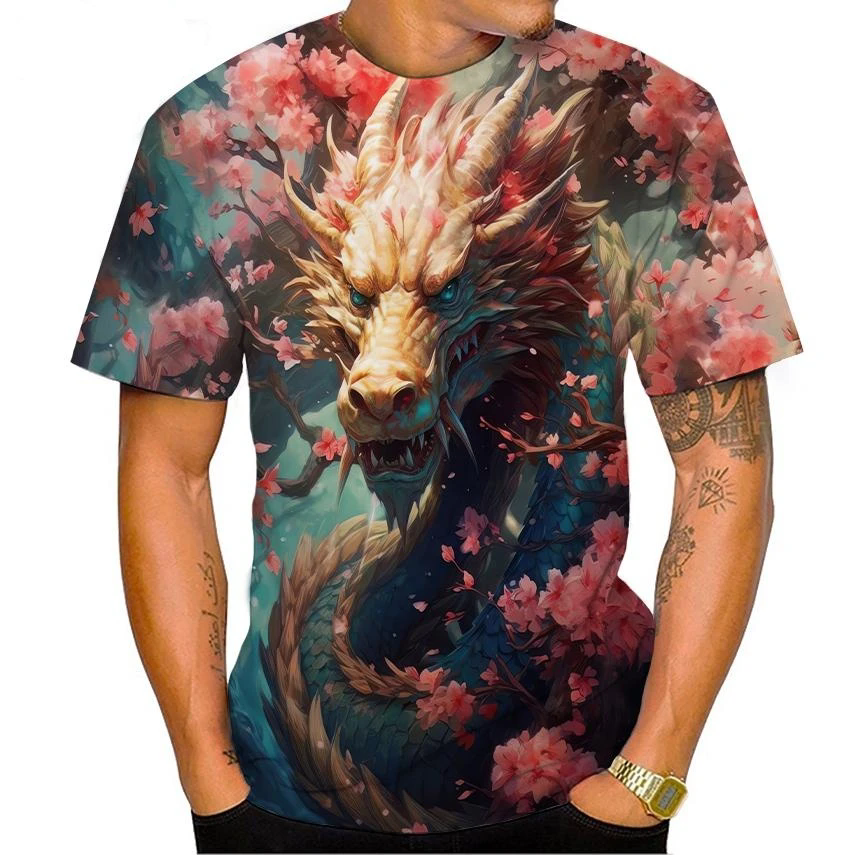 Summer New Men's Top 3D Printe - đánh giá và giá Streetwear Brand T Shirt